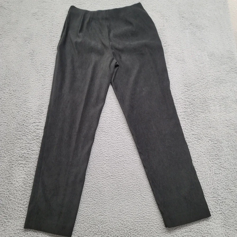 J Jill Pants Womens 8 Black Side Zip Casual Stretch Flat‎ Front Mid Rise